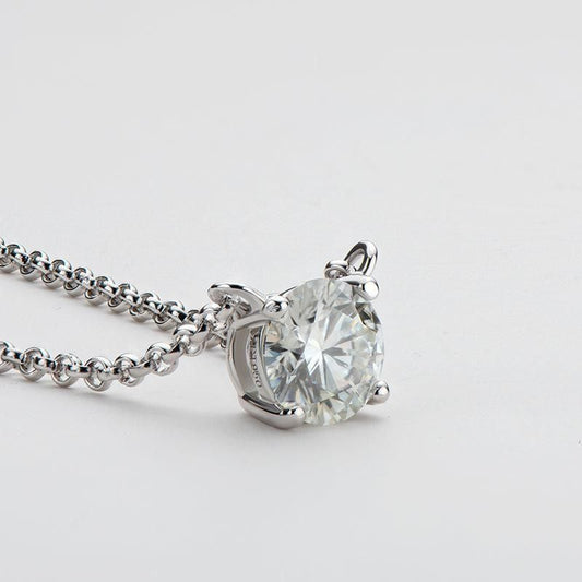 Solitaire Diamond Pendant Necklace