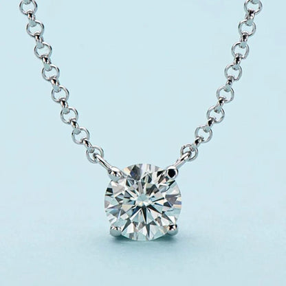 Solitaire Diamond Pendant Necklace