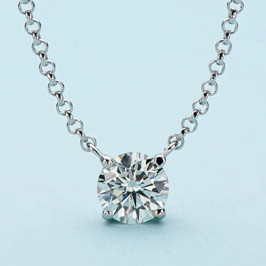 Solitaire Diamond Pendant Necklace