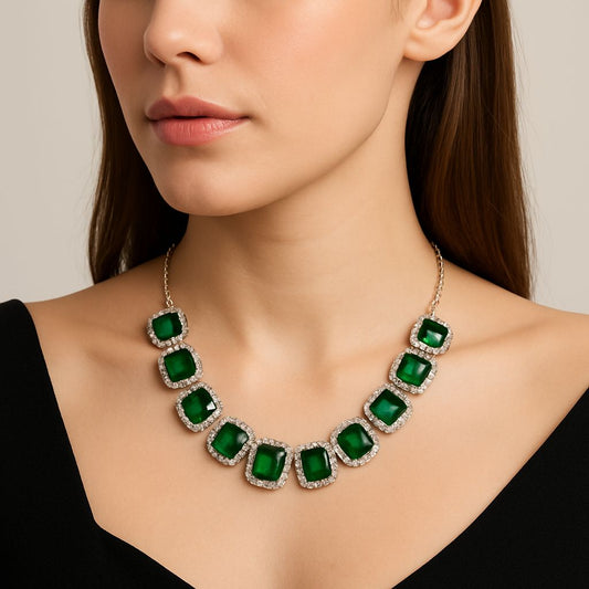 Anuttam's kundan and crystal necklace