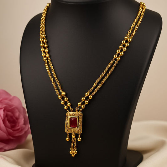 Allure Bejeweled Gold-Plated Necklace with Cubic