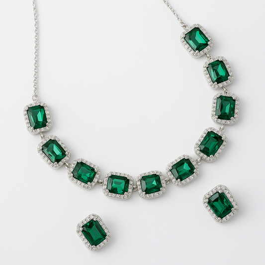 Anuttam's kundan and crystal necklace